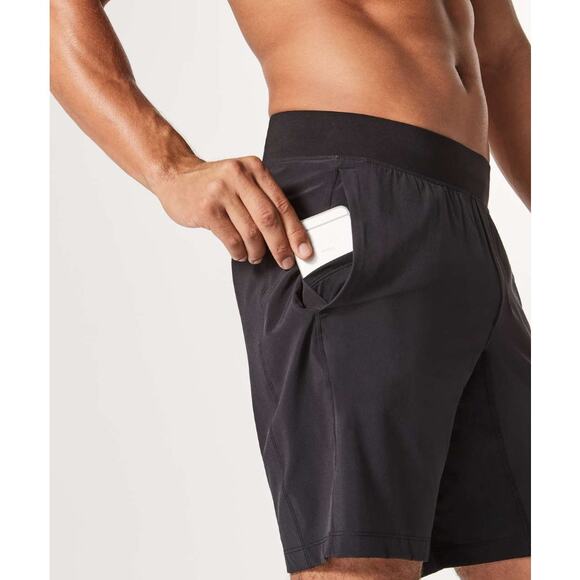 Lululemon T.H.E. Short Linerless 9" Men XXL Black Los Angeles Clippers Gym Run - Picture 3 of 14